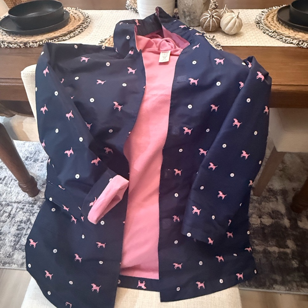 Gymboree Navy Blazer with Pink Dog Pattern